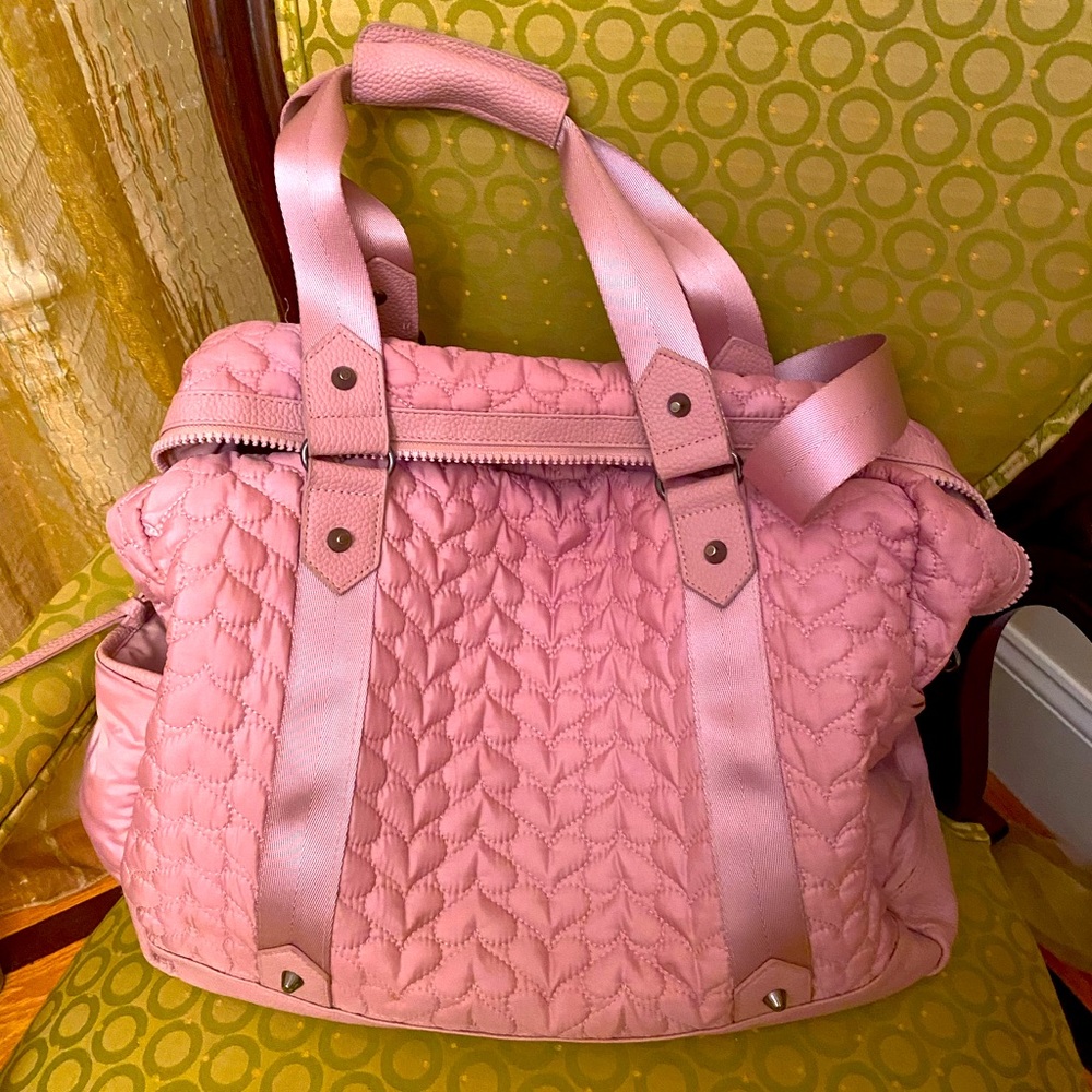 Cynthia Rowley pink baby bag, large